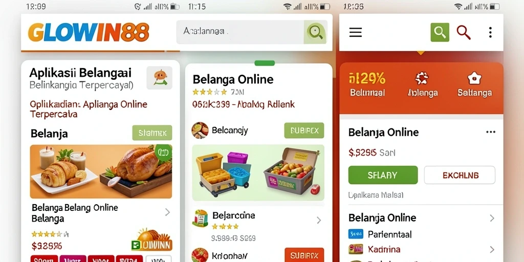 Tampilan antarmuka aplikasi GLOWIN88 yang sederhana dan fungsional.