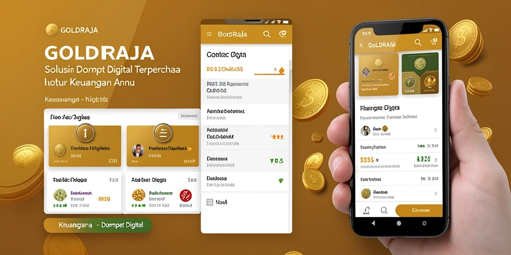 Antarmuka user-friendly dari GOLDRAJA untuk transaksi keuangan.