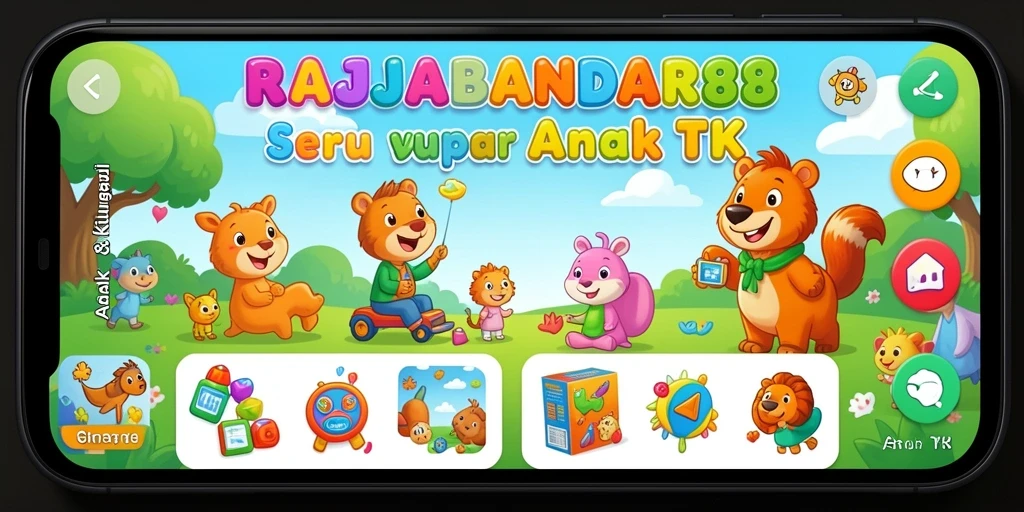 Antarmuka menarik dari aplikasi Game Anak TK RAJABANDAR88.
