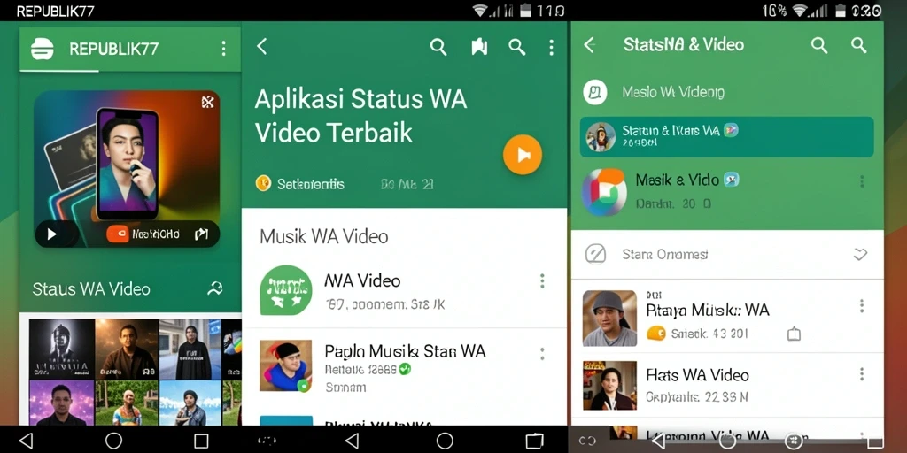 Antarmuka REPUBLIK77 yang intuitif dan mudah digunakan.