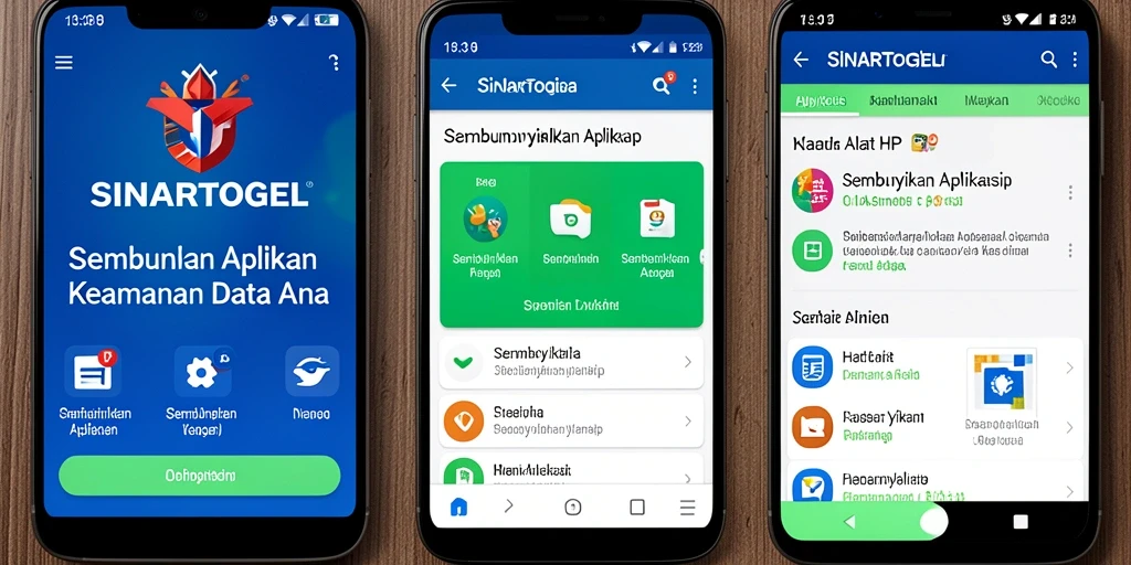 Antarmuka fungsional aplikasi Sembunyikan Aplikasi SINARTOGEL