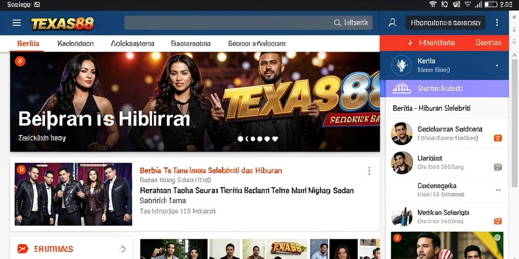 Tampilan antarmuka TEXAS88 yang menarik dan informatif.