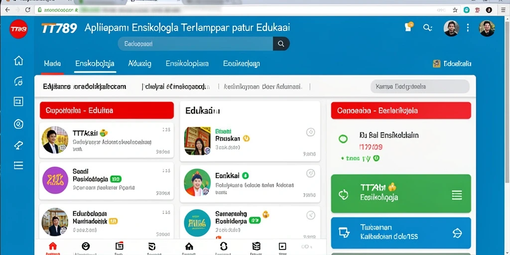 Antarmuka TT789 menampilkan berbagai informasi ensiklopedia dengan menarik.
