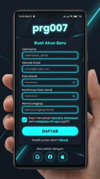 Buat Akun Baru di prg007 untuk Pengguna Android